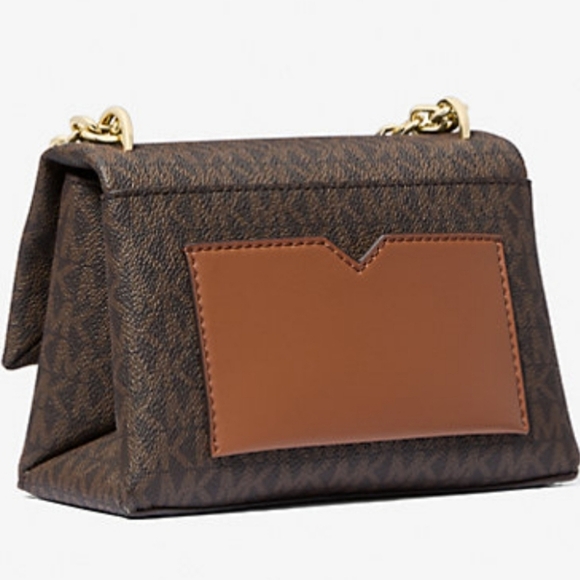 Michael Kors Brown Cece Small Logo Shoulder Bag NWT - Picture 3 of 11